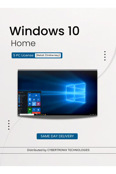 MICROSOFT Windows 10 Home | 5 PC License (Retail / Online Key) | Digital License | SAME DAY DELIVERY