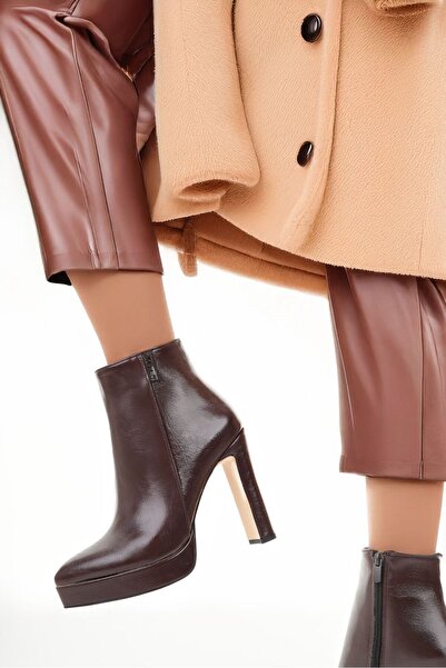 Cico bot malzeme kırışık rugan topuk boyu 11 cm platform 2 cm