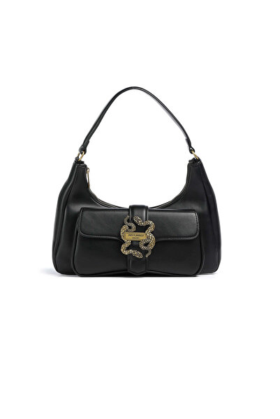 Just Cavalli Women's Borsa a Snake Buckle Shoulder Bag - Black