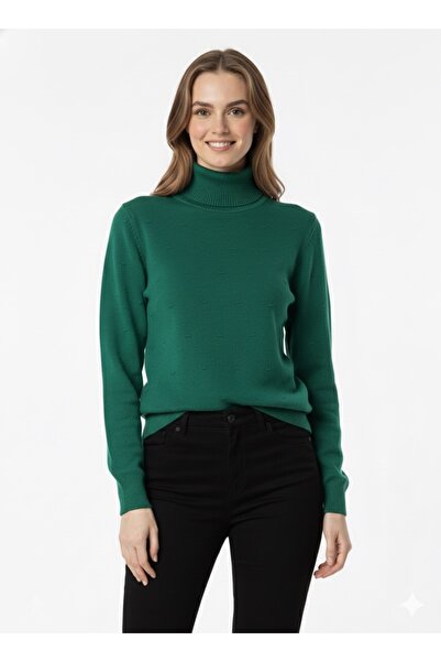 ModaPlaza Pulover tricotat cu model cu pompon pentru femei 5200