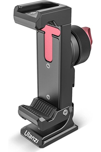 ulanzi ST-27 Aluminum Phone Tripod Mount w/ 3 Cold Shoes, Arca-Swiss Adapter, 360° Adjustable