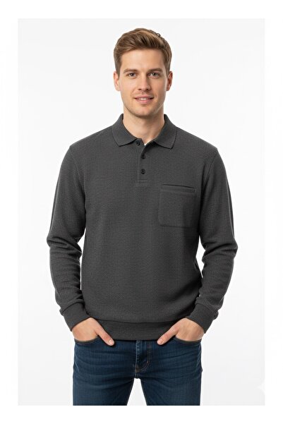 ModaPlaza Men's Polo Collar Sweat 108