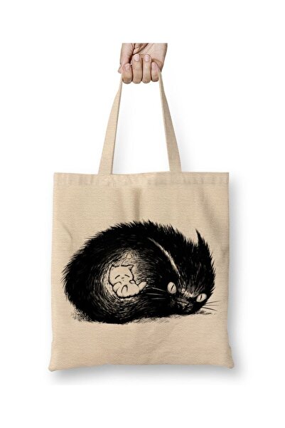 Toyaso Τσάντα αγορών Cats Vigilante Cat White Tote Bag με μακριά λαβή Τσάντα ...