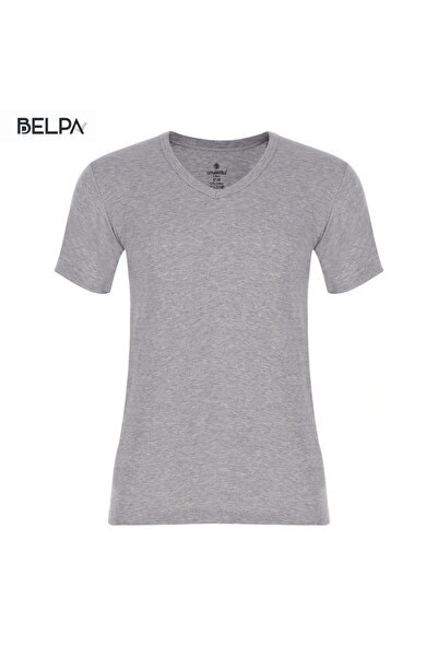 belpa Ceylanoğlu Ribana Men's V-Neck Half Sleeve Undershirt 6-Pack 100% Cotton