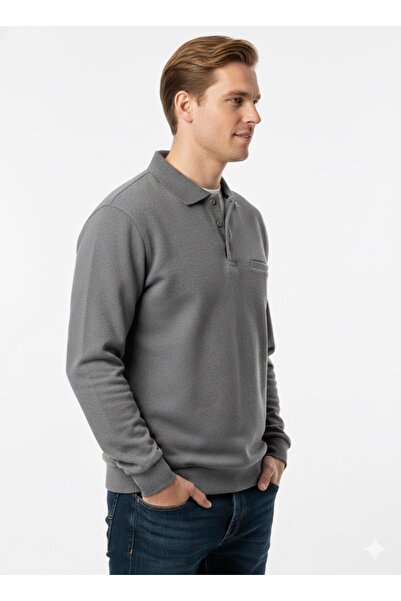 ModaPlaza Men's Polo Collar Sweat 108