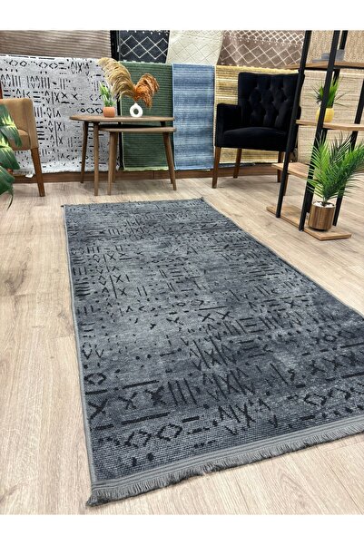 NevMahall Kalite Makinada Yıkanabilir Etnik Çivi Desen Kaymaz Taban Şönil Kilim