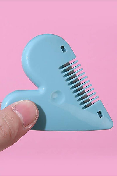 TAKIŞTIR Blue Color Heart Shaped Hair Breakage Removal Apparatus