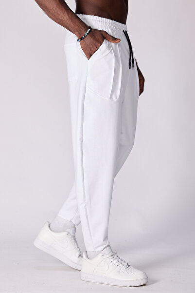 Superbluemexico Unisex Jacquard Patterned Baguette Pants