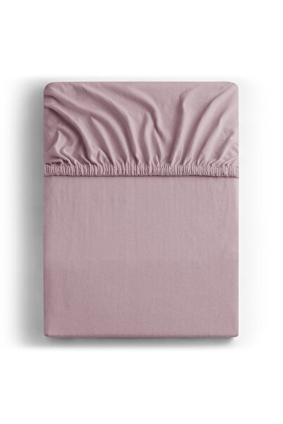 Deco King Fitted sheet with elastic, knitted, 100% cotton, 135 g/m2, Amber, 100-120 x 200 x 30 cm, lilac