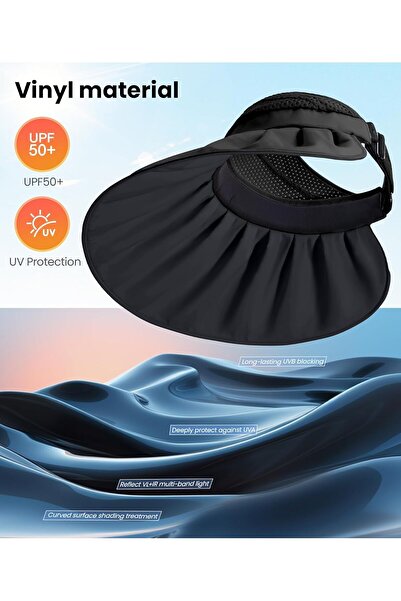 KASTWAVE Large Brim Foldable Sun Visor for Women UPF50+ UV Protection