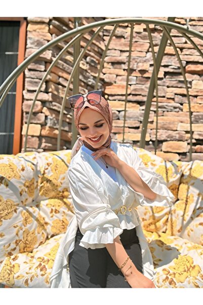 Modakaşmir Mk Cotton Scarf - Salmon-Copper