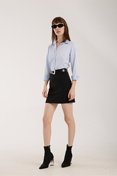 winmoda KEMERLİ ETEK - İNTERLOK ÖRME KISA ETEK