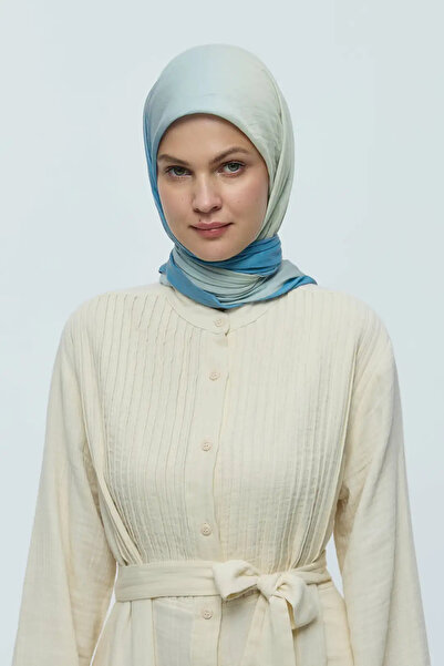 Modakaşmir Mirora Pattern Bamboo Scarf - Water Green