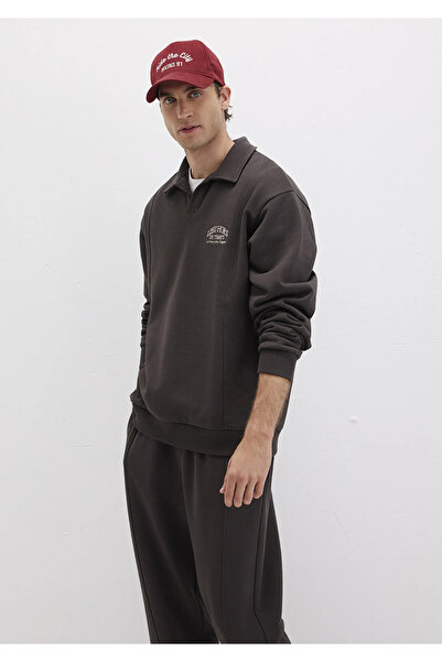 Mavi Polo Neck Brown Sweatshirt Loose Fit / Relaxed Fit 0S10479-70219