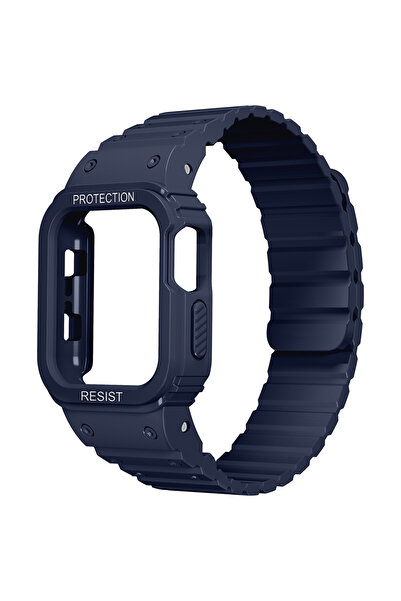 Lopard Apple Watch Series 10 / 11 Case 42mm Silicone Band Kd-142 Airbag Design Case Protector