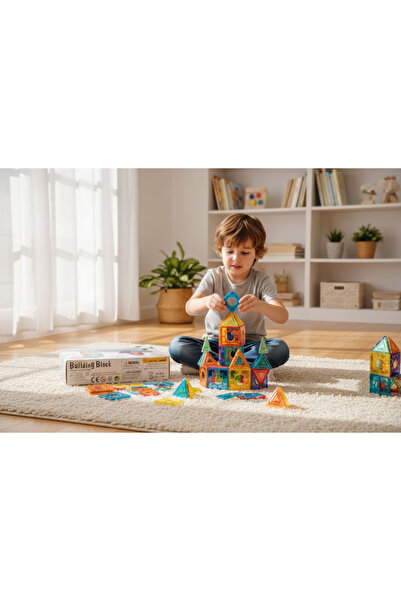 BuradaBuldun مجموعة بناء مكعبات هندسية من سونمان، 36 قطعة