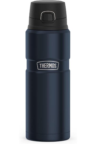 Thermos Stainless King Vacuum-Insulated Drink Bottle, 24 Ounce, Midnight Blue