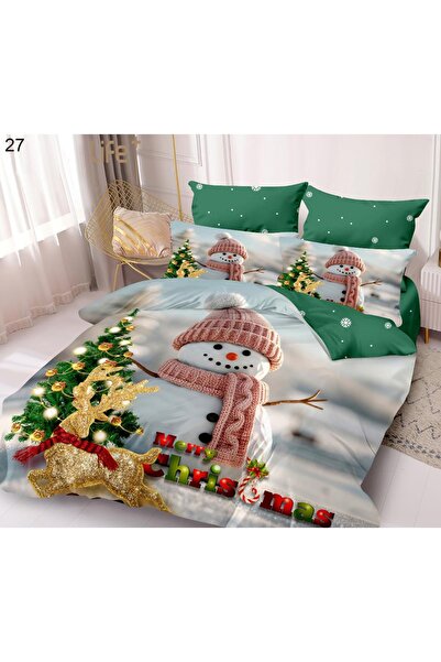 OEM Double Bed Linen, Finet Fabric, 6 Pieces - Christmas Print