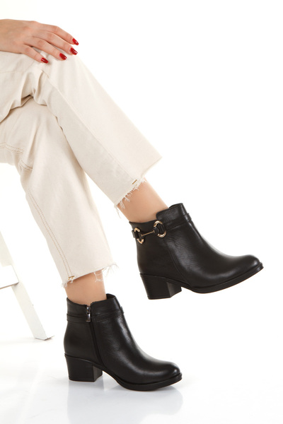 ALURA 100% натуральна шкіра, товстий низький каблук, термопідошва, жіночі черевики