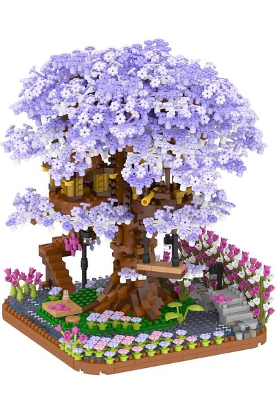 KASTWAVE Cherry Blossom Bonsai Tree Building Set, 2200 Pcs Micro Bricks