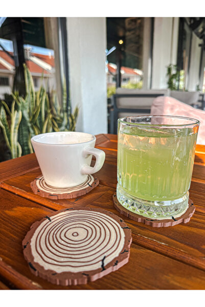 RENKLİ SOKAK قاعدة خشبية / قاعدة خشبية بنية اللون