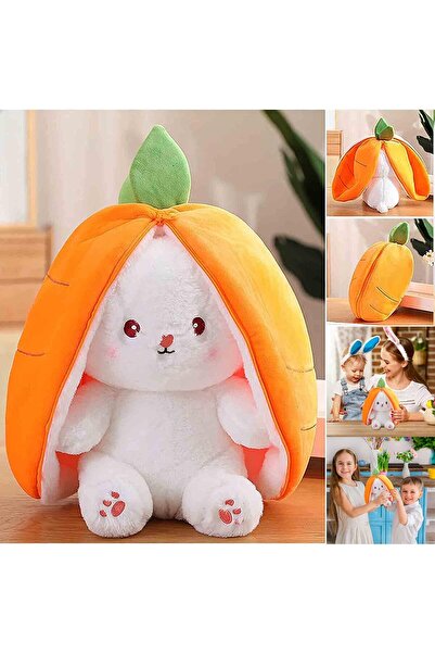 KASTWAVE Strawberry Bunny Transforming Plush Toy (Strawberry Rabbit, 18cm)