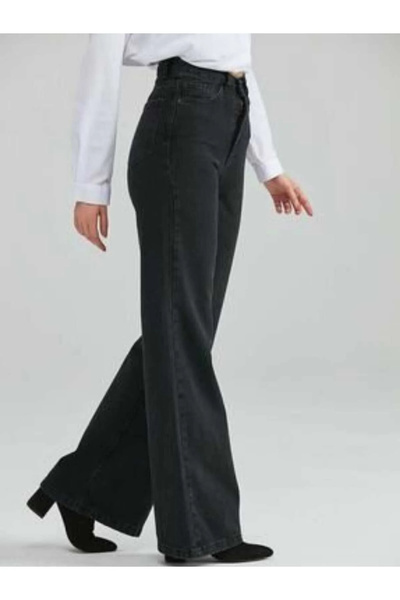 mooishan Çnr Miya Women's High Waist Women's Palazzo Jeans Trousers, Stretch ...