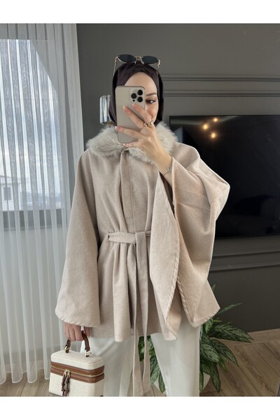 Femmeco Kürk Yakalı Panço