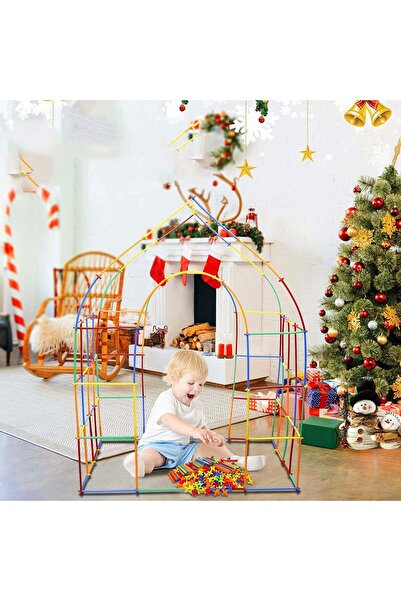 KASTWAVE ألعاب البناء - مجموعة بناء متشابكة من القش، مكونة من 600 قطعة