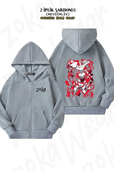 ZOKAWEAR Cardigan unisex Hazbin Hotel Angel Dust2 cu imprimeu supradimensiona...