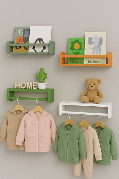 Deisor 1pcs Etajera carti Montessori din lemn - 45 cm