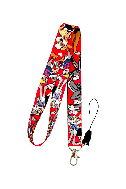 PABALAS Θήκη για κάρτα με κορδόνι για τον λαιμό με σχέδιο Bugs Bunny και Lola