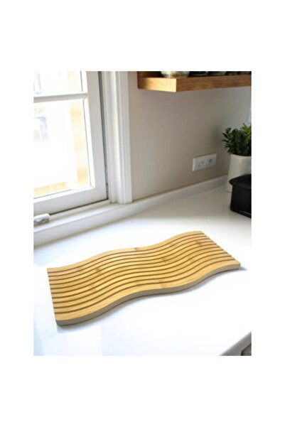 RiverWorld River World Presentation Tray Wooden Design Double Sided Wavy