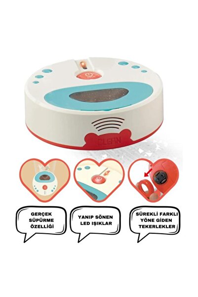 Tıfıl Toys Sweeper Pilli Oyuncak Robot Süpürge