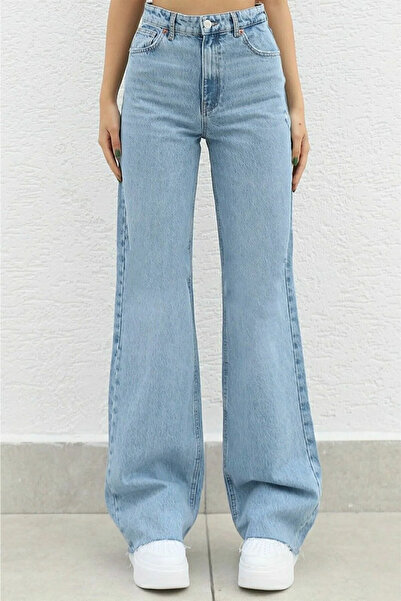 kleshus بنطلون جينز نسائي عالي الخصر من Çnr Miya، قماش قابل للتمدد جينز فضفاض...