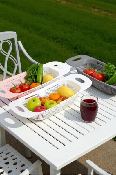 Home Nerra Adjustable Practical Strainer – Extendable and Shortenable Plastic Kitchen Strainer