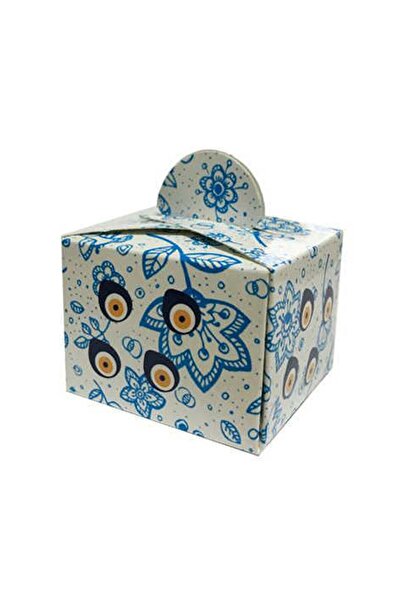 GenelTedarik Nazar Boncuğu Lokum Kutusu 24 Li Paket Mevlüt Lokum Kutusu