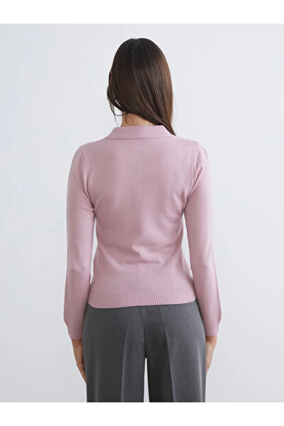 LC Waikiki LCW Vision Lila Polo Yaka Kadın Triko Kazak