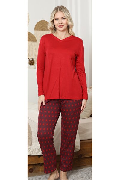 LİMİSSİ Jacquard V-Neck Pajama Set 26603