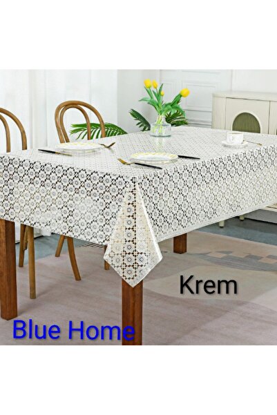 Blue Home 🆕Dantel Görünümlü Kolay Temizlenir Kaymaz Sıvı Geçirmez Deliksiz P...