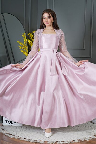 tolay فستان تفته اكمام مورده