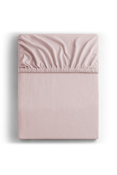 Deco King Fitted sheet, 100% cotton, 135 g/m2, Amber, 180-200 x 200 x 30 cm, powder pink