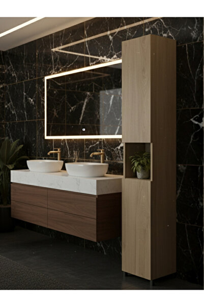 Free Home Premium MDF Ürün Slim Fit Modo Dolap Uzun Kiler Banyo Mutfak Organizer Düzenleyici Dar Alan