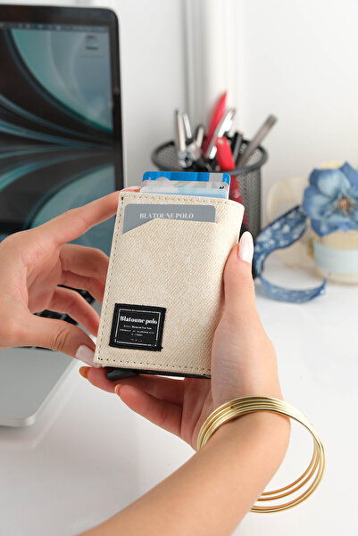 Blatoune Polo Unisex Denim Leather Wallet – Premium Quality Aluminum Mechanism, Card Holder for Women & Men