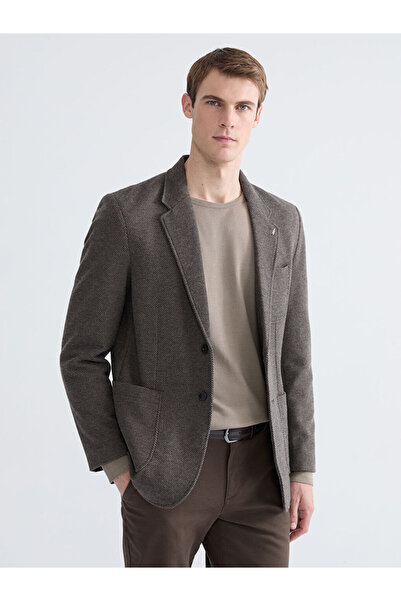 LC Waikiki Бежевий стандартний фасон чоловічий блейзер