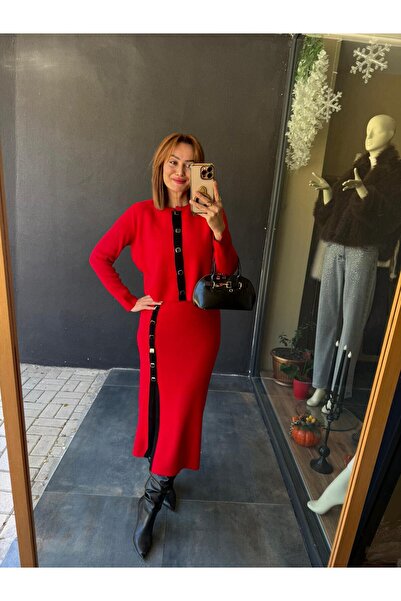 Butik Bizimlesin Tria Etek&Hırka Triko Takım