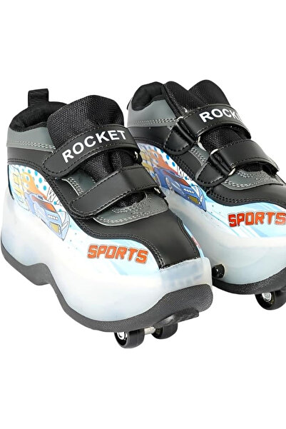 Fitness World Children's roller skates with foldable wheels for dual use (walking and skating)