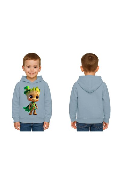 SEDİRLİ Unisex Groot cu imprimeu Copii Swae tricou cu glugă 3 fire cu borduri