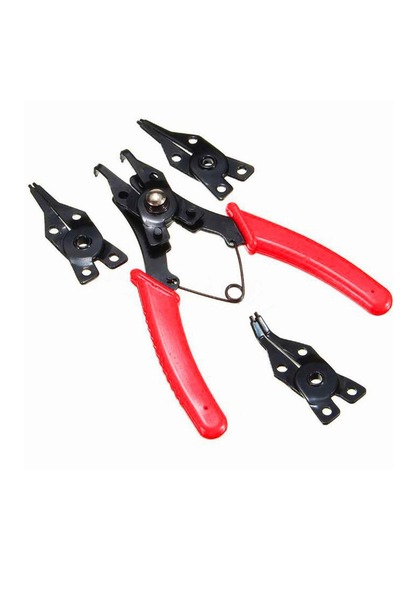 gaman 150mm Çok Amaçlı Segman Pensesi Seti - 3 Farklı Uçlu İç-Dış Segman Pens...