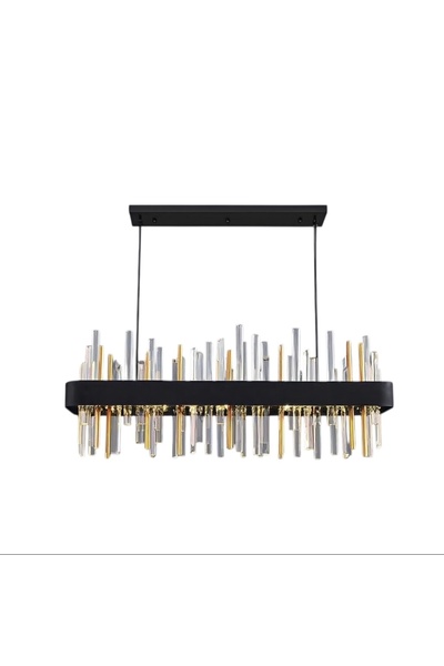 Cristalin Aydınlatma Modern Cubuk Cam Detaylı Led Avize